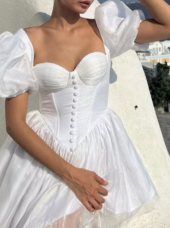Adeirlina Dresses & Skirts - Adeirlina White Corset Coquette Mini Dress Size Small Engagement Graduation NEW